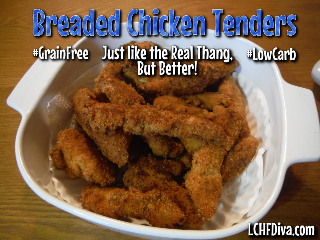 Breaded Chicken Tenders! #LowCarb #GrainFree