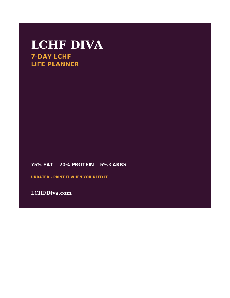 Cover of the 7-Day LCHF Life Planner