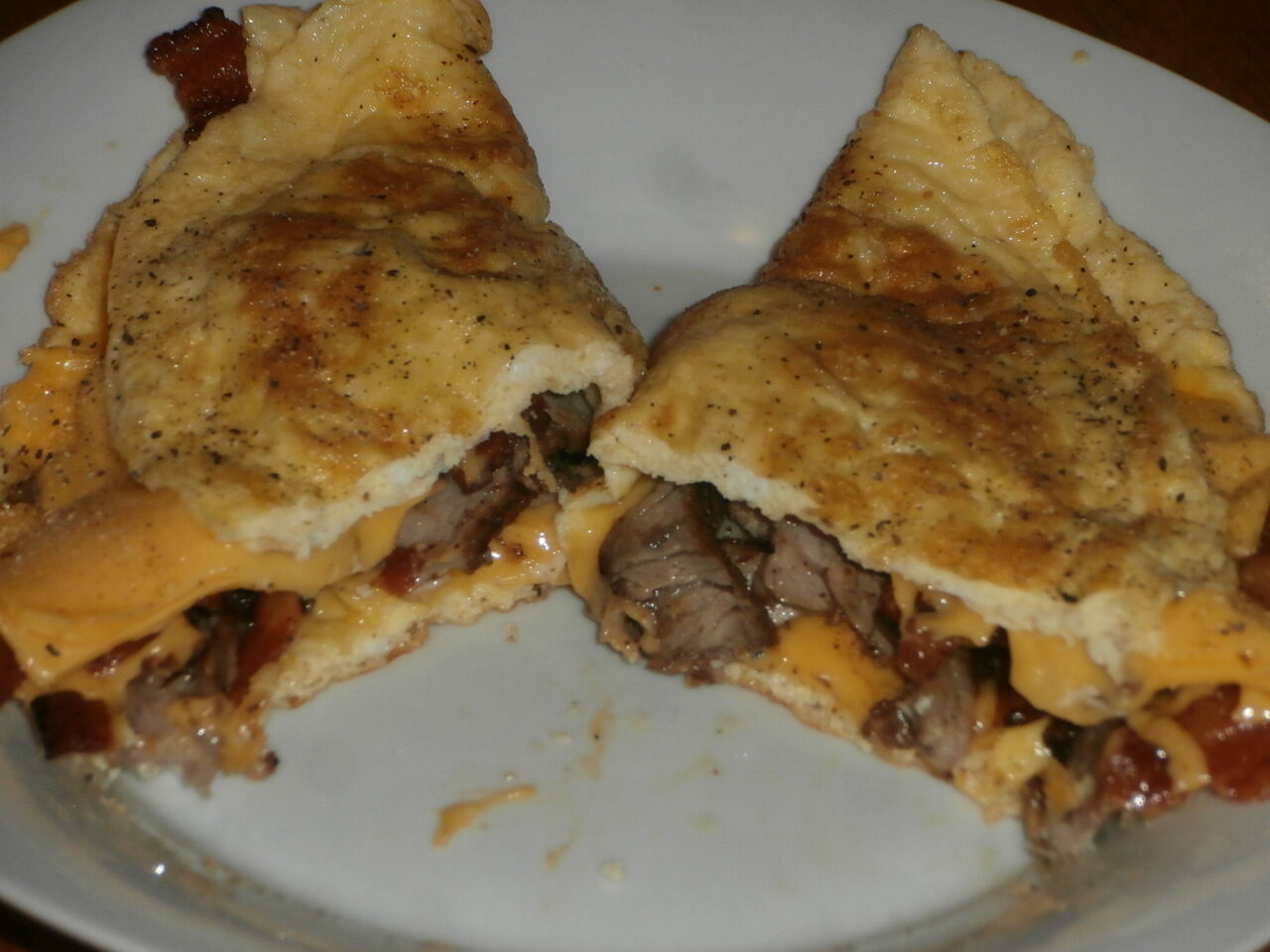 Steak & Bacon Stuffed Omelette!