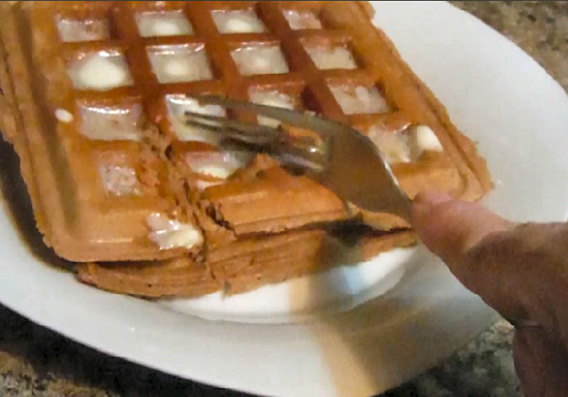 Chocolate Cake Protein Waffles!