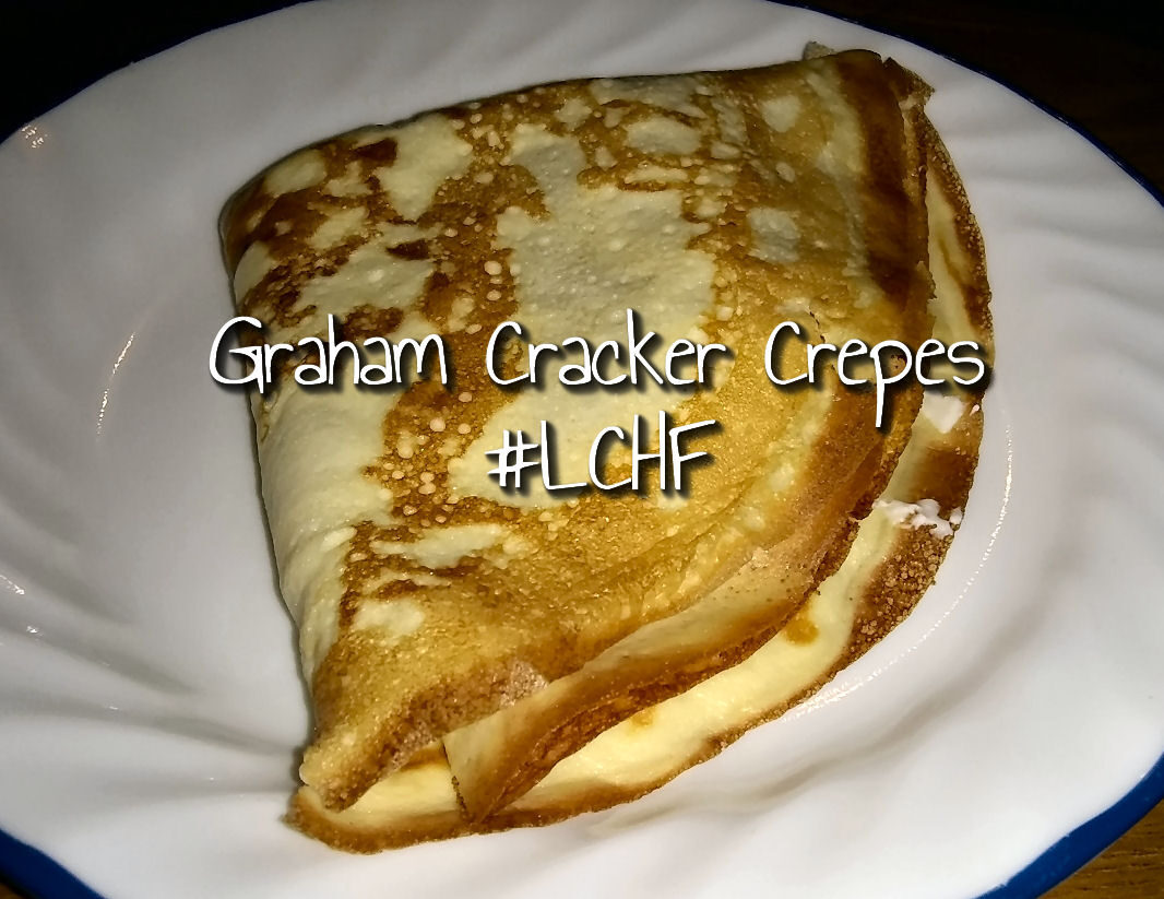 Graham Cracker Crepes with Lightly Whipped Sweetened Cream Cheese