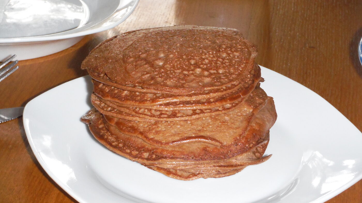 Cocoa Cream Cheese Pancakes!